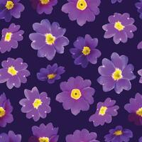 sömlös mönster med jordviva knoppar på en lila bakgrund vektor