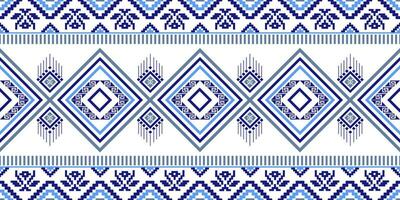 matta etnisk mönster konst. ikat etnisk sömlös mönster i stam. design för bakgrund, tapet, vektor illustration, tyg, Kläder, matta, textil, batik, broderi.