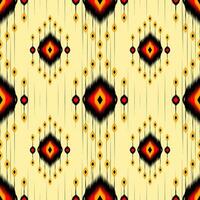 ethnisch abstrakt Gelb Ikat schön nahtlos Muster. Mexikaner gestreift Stil. einheimisch traditionell. Design zum Hintergrund, Hintergrund, Vektor Illustration, Stoff, Kleidung, Batik, Teppich, Stickerei.