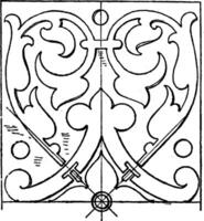 Renaissance länglich Panel ist ein Design gefunden auf ein Grab im Stuttgart, Jahrgang Gravur. vektor