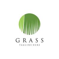 Gras Logo Design Vorlage Vektor Illustration mit kreativ Idee