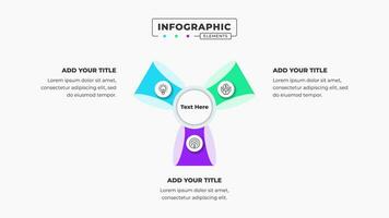 Vektor Geschäft Infografik Präsentation Elemente mit 3 Schritte oder Optionen
