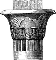 Hauptstadt im das Tempel beim edfu, Pilaster vektor