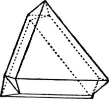 två oktaedrar, årgång illustration. vektor