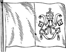 römisch Zustände Flagge, Jahrgang Illustration vektor