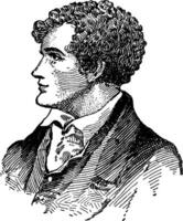 herre george Gordon byron, årgång illustration vektor