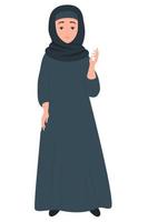 vacker muslimsk kvinna i hijab. vektor illustration