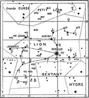 Löwe Konstellation, Jahrgang Gravur vektor