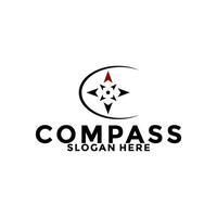 Kompass Logo Design Vektor, kreativ Idee Kompass oder Navigation Logo Symbol Vorlage vektor