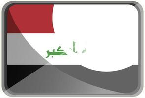 vektor illustration av irak flagga på vit bakgrund.