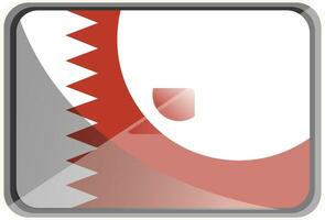 Vektor Illustration von Bahrain Flagge auf Weiß Hintergrund.