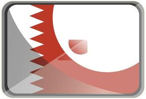 vektor illustration av bahrain flagga på vit bakgrund.