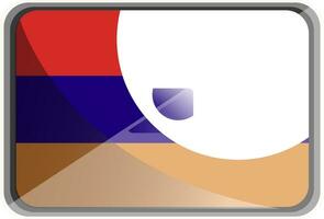 Vektor Illustration von Armenien Flagge auf Weiß Hintergrund.