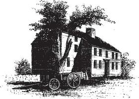 Barretts hus, vintage illustration vektor