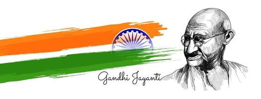 modern glad gandhi jayanti firande banner design vektor
