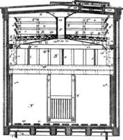 Kühlung und lüften Auto, Jahrgang Illustration. vektor