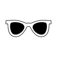 Sonnenbrille im Doodle-Stil. flache Vektorillustration vektor