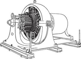 Straße Generator, Jahrgang Illustration. vektor