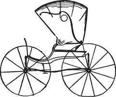 goddard buggy, årgång illustration. vektor