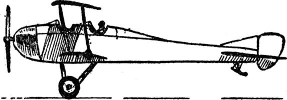 flygplan låg svans design, årgång illustration. vektor