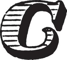 C, kursiv Initial, Jahrgang Illustration vektor