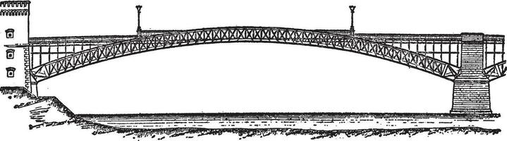 Koblenz Brücke, Jahrgang Illustration. vektor