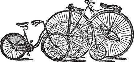 cykel, årgång illustration. vektor