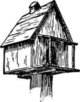 Vogelhaus Jahrgang Illustration. vektor