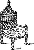 König Davids Arm Stuhl, Jahrgang Illustration vektor