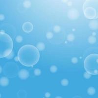 ljusblå abstrakt bakgrund med en bokeh i form av cirklar. undervattensvärld med luftbubblor. vektor illustration.