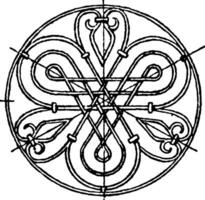 Renaissance kreisförmig Panel ist gemacht aus von Schmiedeeisen, Jahrgang Gravur. vektor