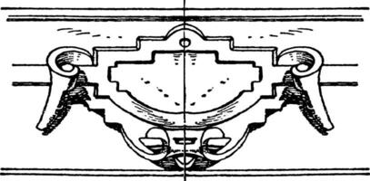 Renaissance Riemenarbeit Rahmen war ein Erfindung von das Renaissance, Jahrgang Gravur. vektor