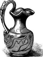 roman vas var produceras i enorm kvantiteter i gammal rom, årgång gravyr. vektor