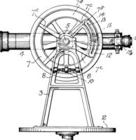 instrumentation för undersökning årgång illustration. vektor