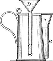 öl mått årgång illustration. vektor