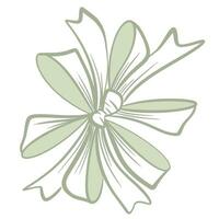 skön av blomma formad grön band vektor