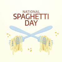 njuta av spaghetti dag. fånga de smak med detta vibrerande vektor design mall