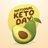 National Keto Tag Design Vorlage gut zum Feier Verwendung. Avocado Vektor Design. Avocado Vektor Illustration. eps 10.