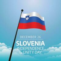 Slowenien Tag von Einheit. Design Vorlage zum Unabhängigkeit. gedenken das Nation Reise mit ein beschwingt und wirkungsvoll Grafik Element. vektor