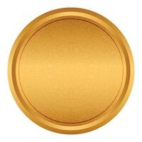 golden Kreis Rahmen Text Box mit Gold vergeben Band Symbol Jahrestag Abzeichen vektor