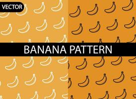 frukt mönster med banan design, mall med frukter, frukt för bakgrunder, design, vektor