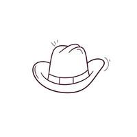 hand dragen illustration av cowboy hatt ikon. klotter vektor skiss illustration