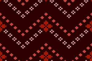 röd korsa sy färgrik geometrisk traditionell etnisk mönster ikat sömlös mönster abstrakt design för tyg skriva ut trasa klänning matta gardiner och sarong aztec afrikansk indisk indonesiska vektor