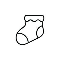 Baby Socken Linie Symbol isoliert auf Weiß Hintergrund vektor