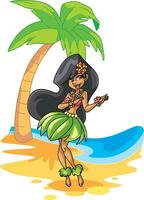 hula flicka illustration vektor