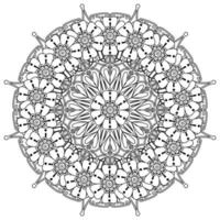 Mehndi-Blume, dekorative Verzierung im ethnisch-orientalischen Stil, Doodle-Ornament, Umrisshandzeichnung. Malbuchseite. vektor