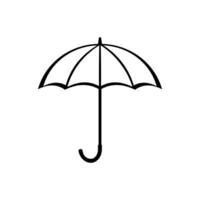 öppen paraply ikon. piktogram för webb. minimalistisk stil ikon paraply. företag begrepp ikon vektor