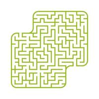 farbiges quadratisches Labyrinth. Spiel für Kinder. Puzzle für Kinder. Labyrinth Rätsel. flache Vektorillustration lokalisiert auf weißem Hintergrund. mit Platz für Ihr Bild. vektor