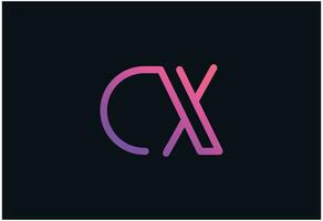 cx modern minimal Farbe Logo vektor