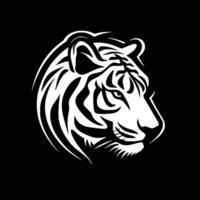 Tiger - - schwarz und Weiß isoliert Symbol - - Vektor Illustration